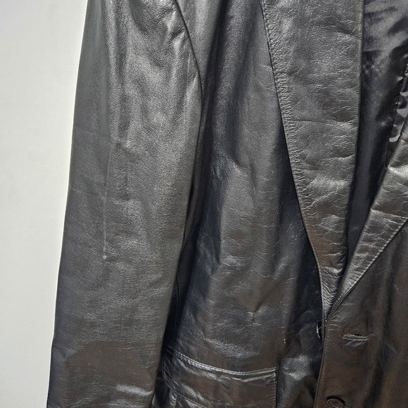 Vtg Saddlery Cooper Collection Size 44 Black Leather Horse Show Jacket B13 - Picture 3 of 6